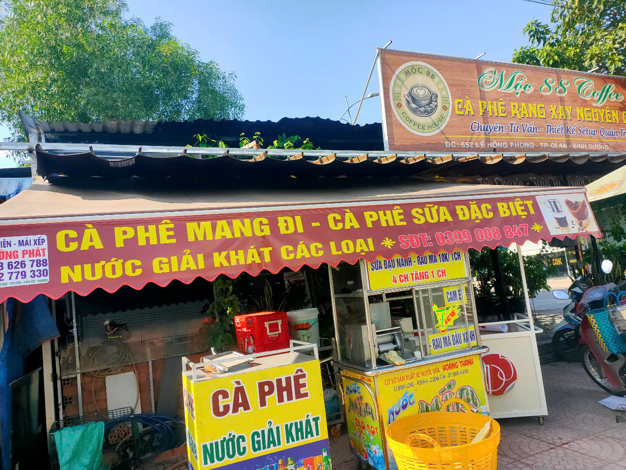 Mái Hiên Bạt Che Bình Dương - Mái Xếp Bạt kéo Di Động Bình Dương giá rẻ